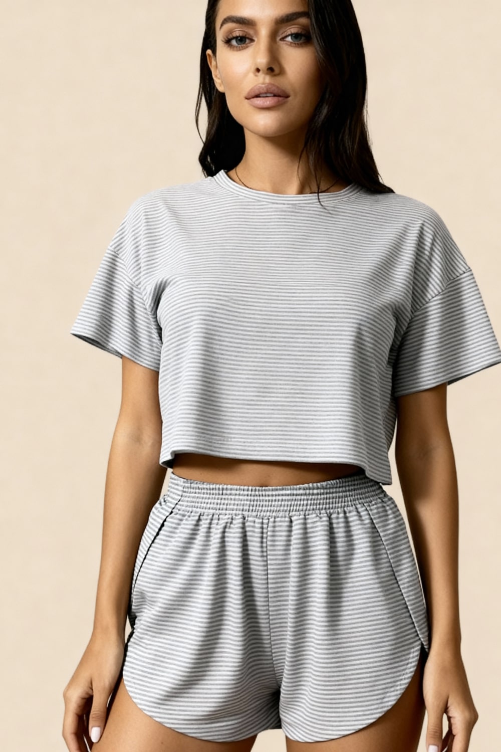 Ensemble short à fentes et crop top Carmen